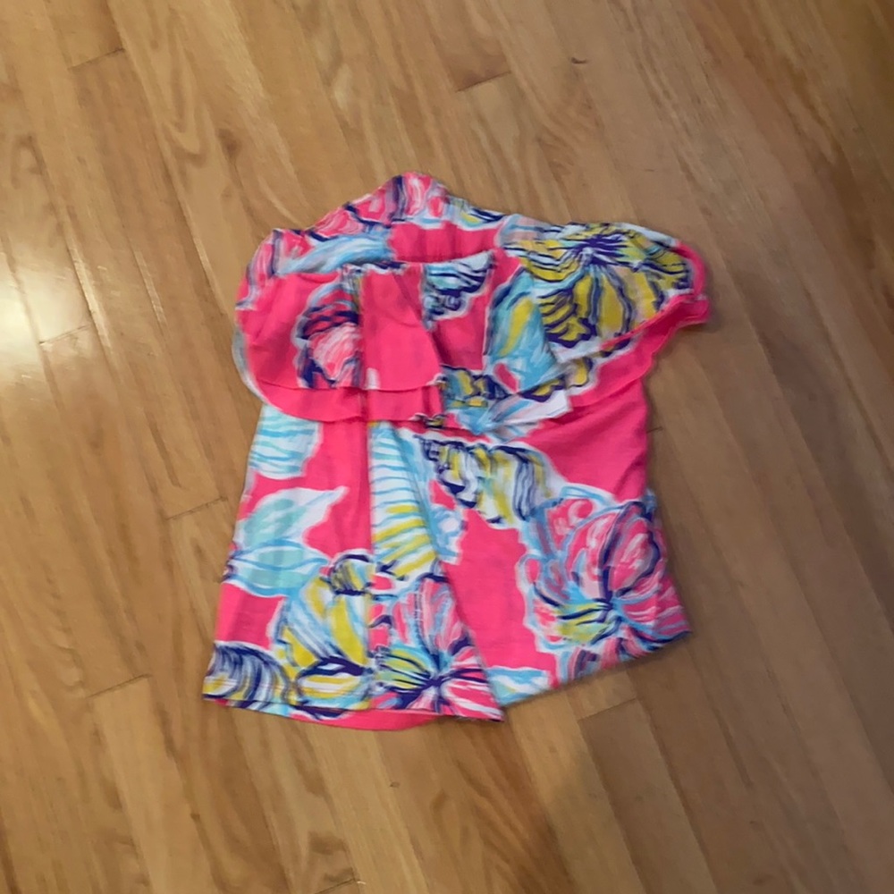 Lily Pulitzer strapless top.